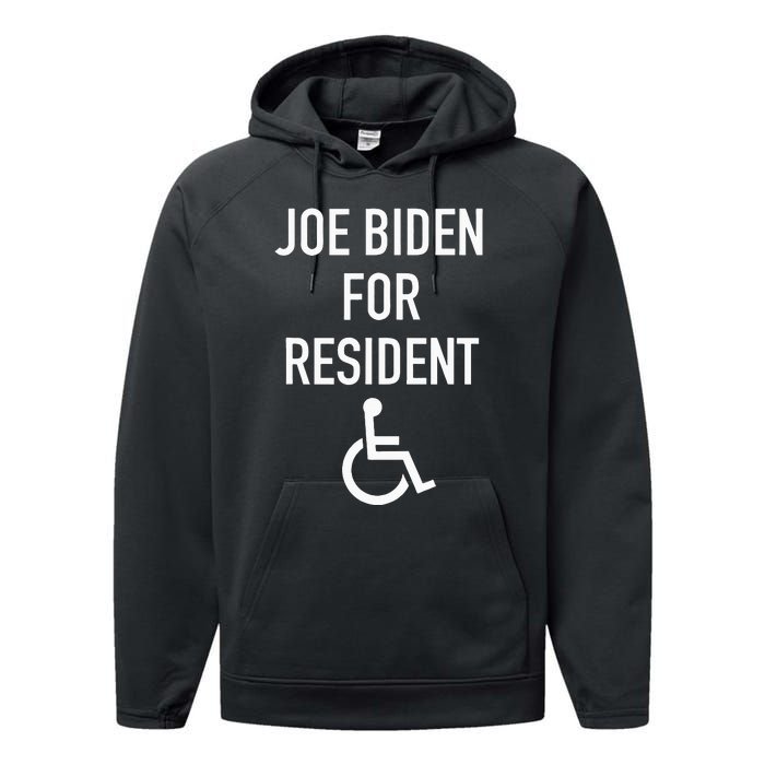 Anti Joe Biden Republican Design Joe Biden For Resident Performance Fleece Hoodie