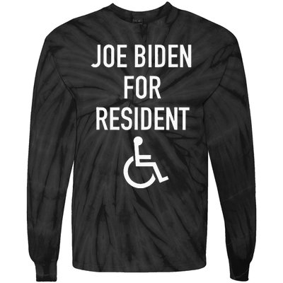 Anti Joe Biden Republican Design Joe Biden For Resident Tie-Dye Long Sleeve Shirt