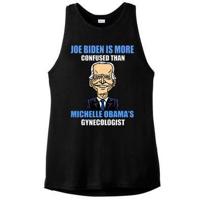 Anti Joe Biden Is More Confused Than ObamaS Gynecologist Ladies PosiCharge Tri-Blend Wicking Tank