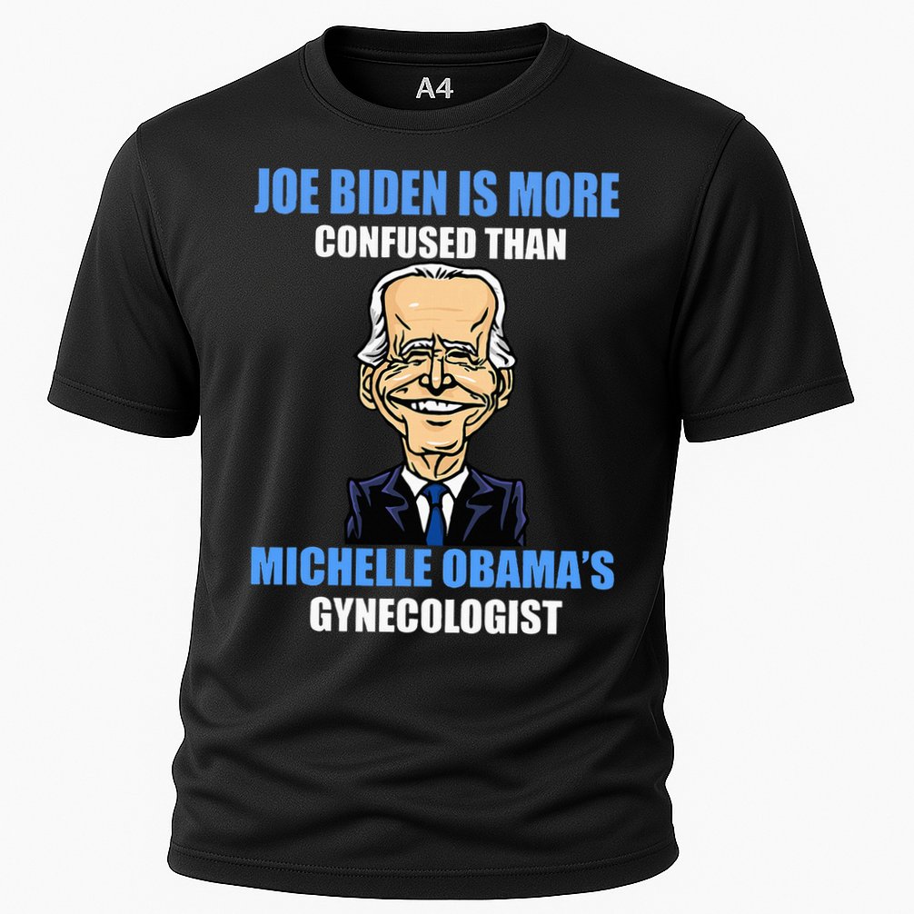Anti Joe Biden Is More Confused Than ObamaS Gynecologist Cooling Performance Crew T-Shirt