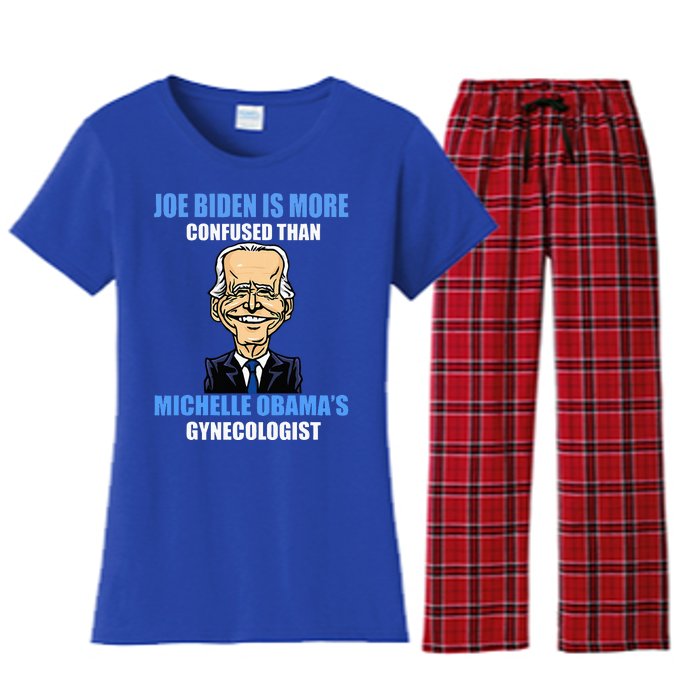 Anti Joe Biden Is More Confused Than ObamaS Gynecologist Women's Flannel Pajama Set