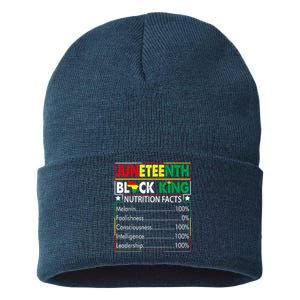 Awesome Juneteenth Black King Melanin Fathers Day Sustainable Knit Beanie