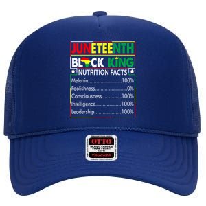 Awesome Juneteenth Black King Melanin Fathers Day High Crown Mesh Back Trucker Hat