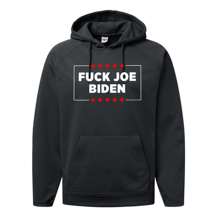 Anti Joe Biden Fuck Biden Biden Is Not My President Performance Fleece Hoodie