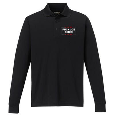 Anti Joe Biden Fuck Biden Biden Is Not My President Performance Long Sleeve Polo