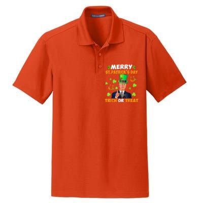 Anti Joe Biden St Patricks Day Funny Happy 4th Of July Dry Zone Grid Polo