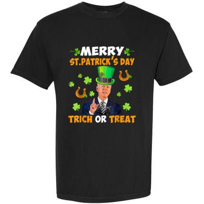 Anti Joe Biden St Patricks Day Funny Happy 4th Of July Garment-Dyed Heavyweight T-Shirt