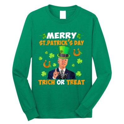 Anti Joe Biden St Patricks Day Funny Happy 4th Of July Long Sleeve Shirt