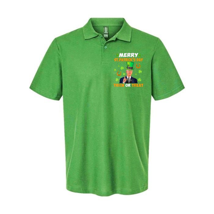 Anti Joe Biden St Patricks Day Funny Happy 4th Of July Softstyle Adult Sport Polo