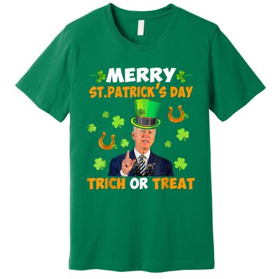 Anti Joe Biden St Patricks Day Funny Happy 4th Of July Premium T-Shirt