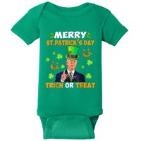 Anti Joe Biden St Patricks Day Funny Happy 4th Of July Baby Bodysuit