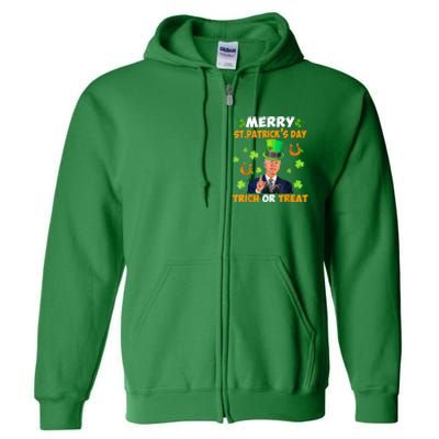 Anti Joe Biden St Patricks Day Funny Happy 4th Of July Full Zip Hoodie