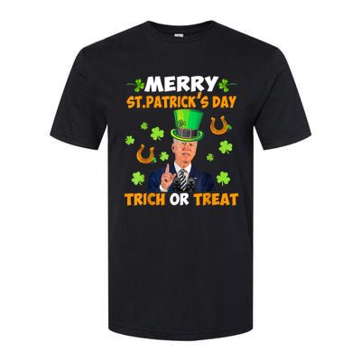 Anti Joe Biden St Patricks Day Funny Happy 4th Of July Softstyle CVC T-Shirt