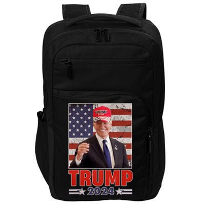 Anti Joe Biden Funny Conservative Donald Trump 2024 Impact Tech Backpack