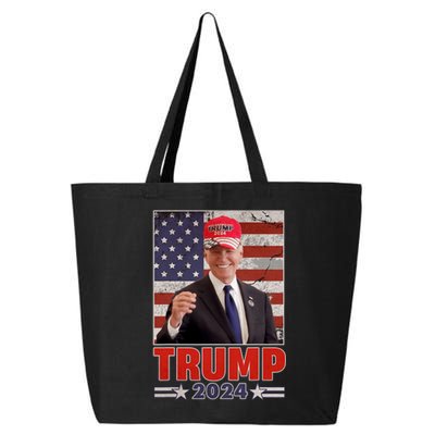 Anti Joe Biden Funny Conservative Donald Trump 2024 25L Jumbo Tote