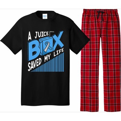 A Juice Box Saved My Life Diabetes DM Blue Awareness Ribbon Pajama Set