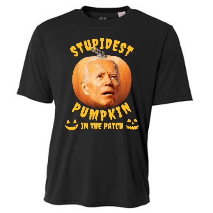 Anti Joe Biden Stupidest Pumpkin In The Patch Halloween Cooling Performance Crew T-Shirt