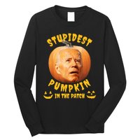 Anti Joe Biden Stupidest Pumpkin In The Patch Halloween Long Sleeve Shirt