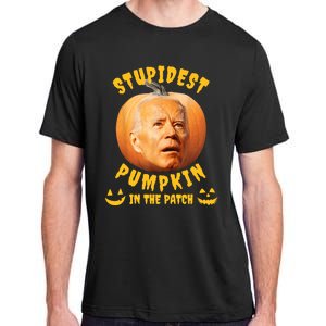 Anti Joe Biden Stupidest Pumpkin In The Patch Halloween Adult ChromaSoft Performance T-Shirt