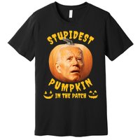 Anti Joe Biden Stupidest Pumpkin In The Patch Halloween Premium T-Shirt