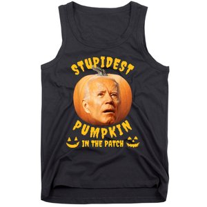 Anti Joe Biden Stupidest Pumpkin In The Patch Halloween Tank Top