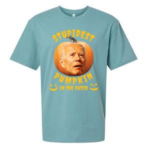 Anti Joe Biden Stupidest Pumpkin In The Patch Halloween Sueded Cloud Jersey T-Shirt