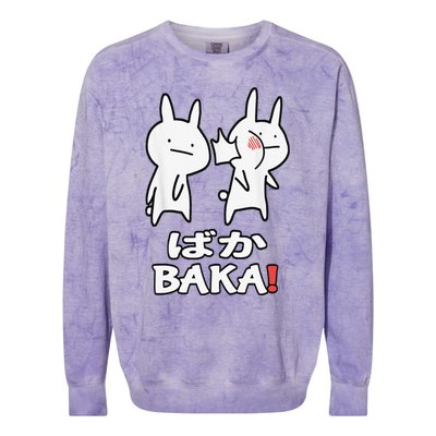 Anime Japanese Baka Rabbit Slap Otaku Manga Baka Japanese Colorblast Crewneck Sweatshirt