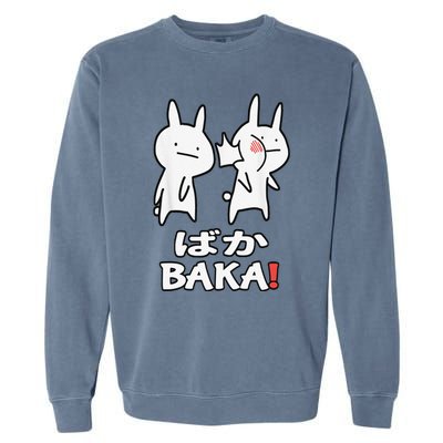 Anime Japanese Baka Rabbit Slap Otaku Manga Baka Japanese Garment-Dyed Sweatshirt