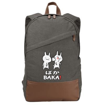Anime Japanese Baka Rabbit Slap Otaku Manga Baka Japanese Cotton Canvas Backpack