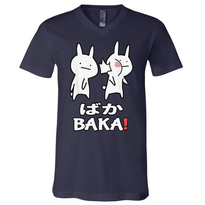 Anime Japanese Baka Rabbit Slap Otaku Manga Baka Japanese V-Neck T-Shirt