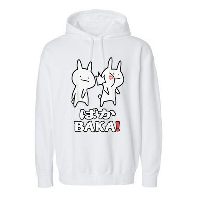 Anime Japanese Baka Rabbit Slap Otaku Manga Baka Japanese Garment-Dyed Fleece Hoodie