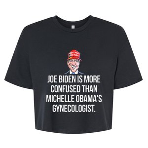 Anti Joe Biden Is More Confused Than Obama's Gynecologist Bella+Canvas Jersey Crop Tee