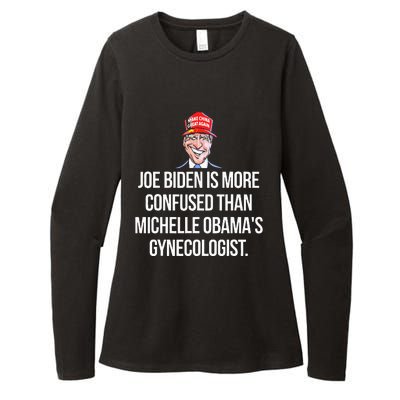 Anti Joe Biden Is More Confused Than Obama's Gynecologist Womens CVC Long Sleeve Shirt