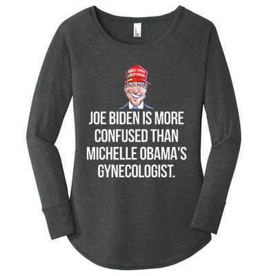 Anti Joe Biden Is More Confused Than Obama's Gynecologist Women's Perfect Tri Tunic Long Sleeve Shirt