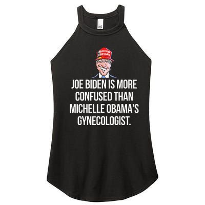 Anti Joe Biden Is More Confused Than Obama's Gynecologist Women's Perfect Tri Rocker Tank