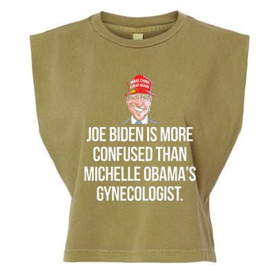 Anti Joe Biden Is More Confused Than Obama's Gynecologist Garment-Dyed Women's Muscle Tee