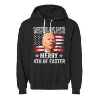 Anti Joe Biden Merry 4th Of Easter 4th Of July Garment-Dyed Fleece Hoodie