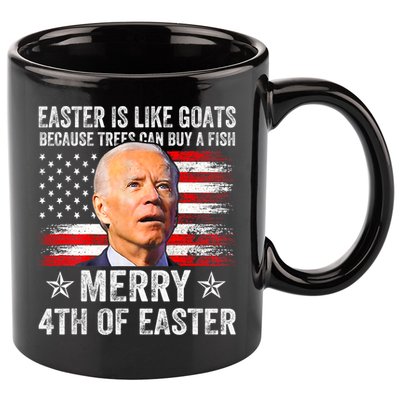 Anti Joe Biden Merry 4th Of Easter 4th Of July 11oz C Handle Ceramic Mug