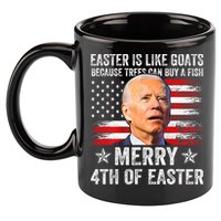Anti Joe Biden Merry 4th Of Easter 4th Of July 11oz C Handle Ceramic Mug