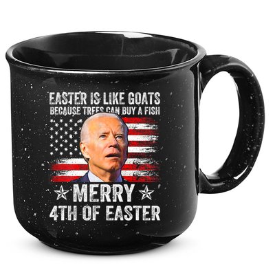 Anti Joe Biden Merry 4th Of Easter 4th Of July 15oz Campfire Ceramic Mug