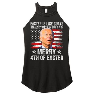 Anti Joe Biden Merry 4th Of Easter 4th Of July Women's Perfect Tri Rocker Tank