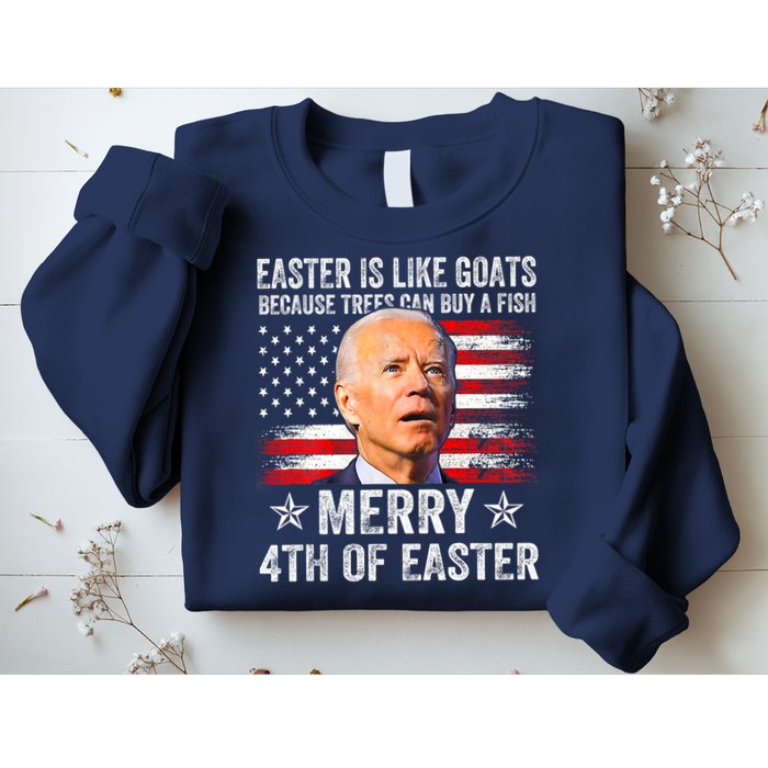 Anti Joe Biden Merry 4th Of Easter 4th Of July Sweatshirt