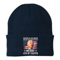 Anti Joe Biden Merry 4th Of Easter 4th Of July Beanie