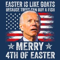 Anti Joe Biden Merry 4th Of Easter 4th Of July Drawstring Bag