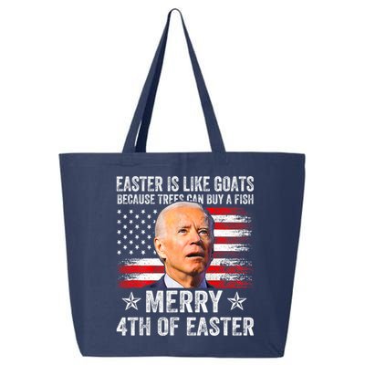 Anti Joe Biden Merry 4th Of Easter 4th Of July 25L Jumbo Tote