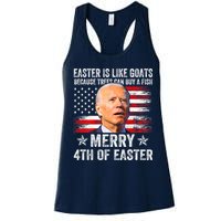 Anti Joe Biden Merry 4th Of Easter 4th Of July Womens Tank Top