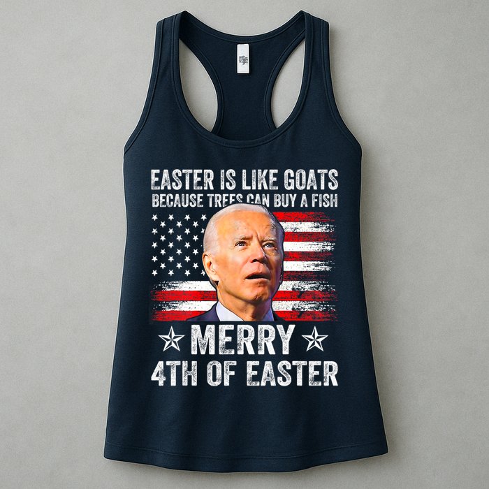 Anti Joe Biden Merry 4th Of Easter 4th Of July Womens Tank Top