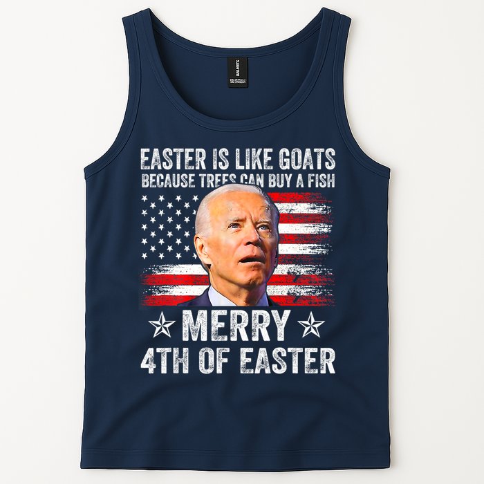 Anti Joe Biden Merry 4th Of Easter 4th Of July Tank Top