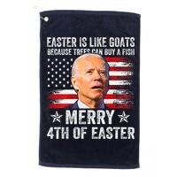 Anti Joe Biden Merry 4th Of Easter 4th Of July Golf Towel