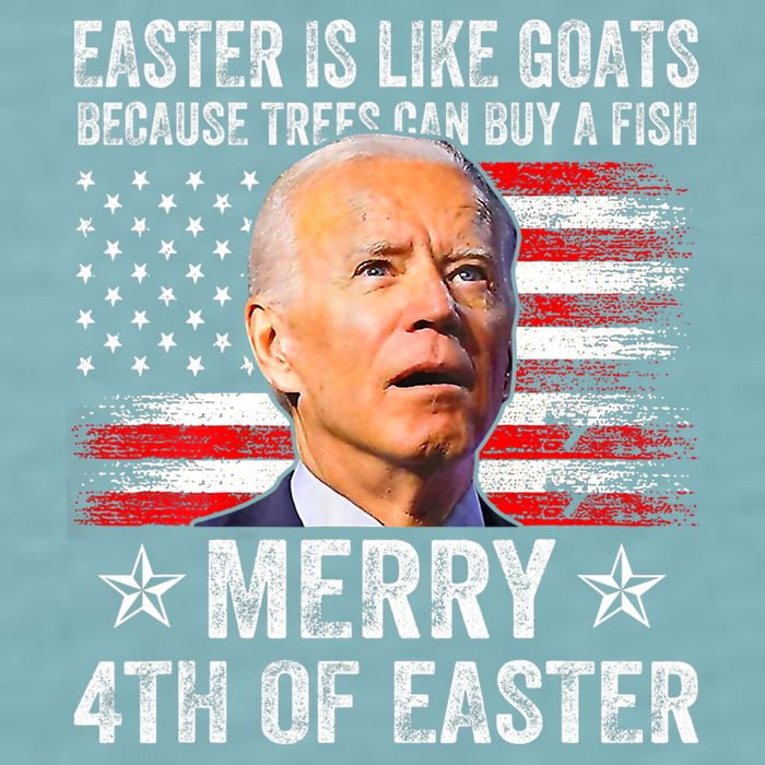 Anti Joe Biden Merry 4th Of Easter 4th Of July Sueded Cloud Jersey T-Shirt